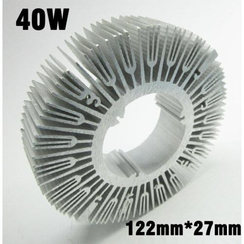 2pcs 40W 50W LED Heat Sink, D122mm H27mm Aluminum Profile Radiator Cooler For 30W 40W 50W LED PCB Radiator DIY Accessories