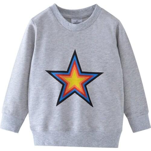 Funnygame Boys Girls Star Sweatshirt for Autumn Spring Kids Clothing Fashion Cotton Toddler Tops Shirts