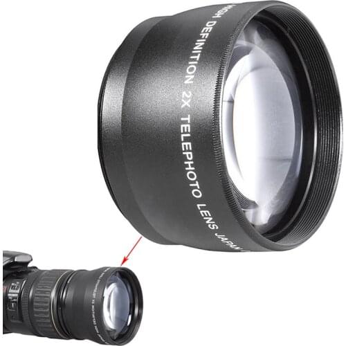 55mm 2X Telephoto Lens Teleconverter for Canon Nikon Sony Pentax 18-55mm