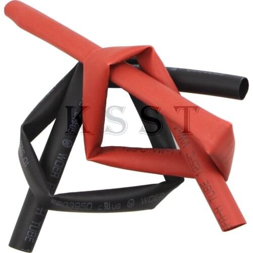 2m red + 2m black 5.0mm Silicone Wire Heat Shrink Tubing Heat Tube Kit Plastic Box Shrinkable Tubing