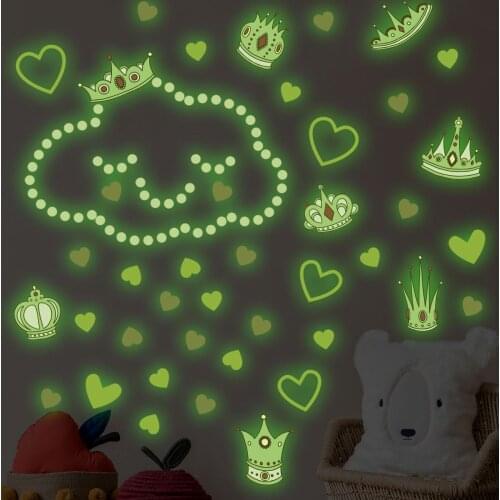 Creative Luminous Wall Stickers Fluorescent Wall Decals for Kids Baby Room Bedroom Ceiling Home Decor Glow In The Dark