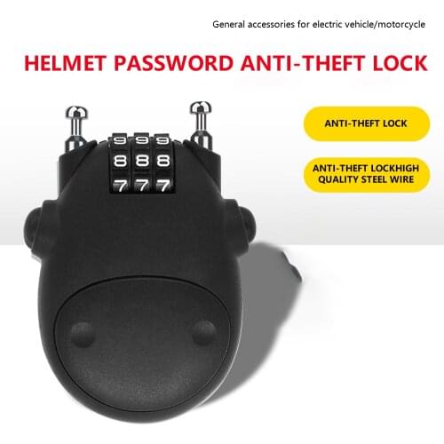 Retractable Cable Lock Anti Theft 3 Digit Steel Cable Code Lock For Bicycle Motorcycle Helmet Luggage Bicycle Accessories