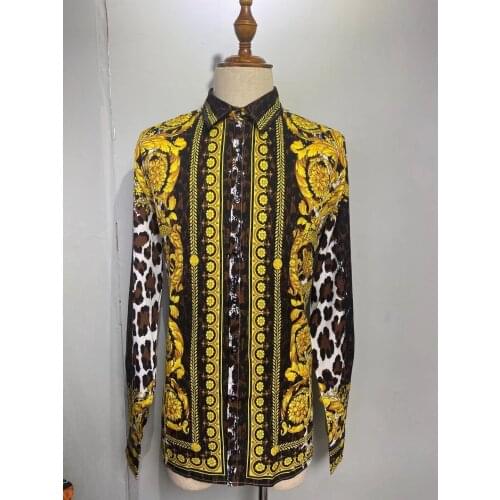 Zk536 Fashion Mens Shirts 2021 Runway Luxury famous Brand European Design party style Mens Clothing