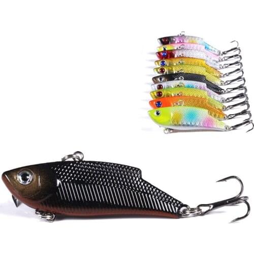1pcs 5.5cm 10g Fishing Lure VIB Wobbler Lure Super Jerkbait Artificial Bait Cocked Mouth Fish Catfish Bait Fishing Tackle