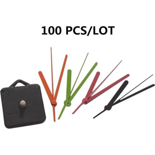 DHL 100 sets 18mm silent DIY Clock Mechanism Quartz Watch Wall Clock Movement Parts Repair Replacement Essential Tools with hook