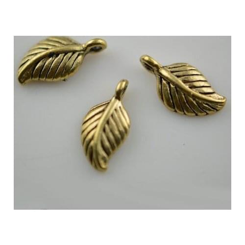 15mm Pocket Size Ancient Leaf Charms Fashion Pendants and Accessory For Jewelry Making 50pc/lot Free Shipping