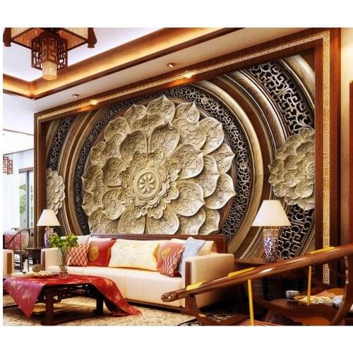 3d wallpaper for room Wood carving flowers backdrop custom 3d photo wallpaper living 3d wallpaper