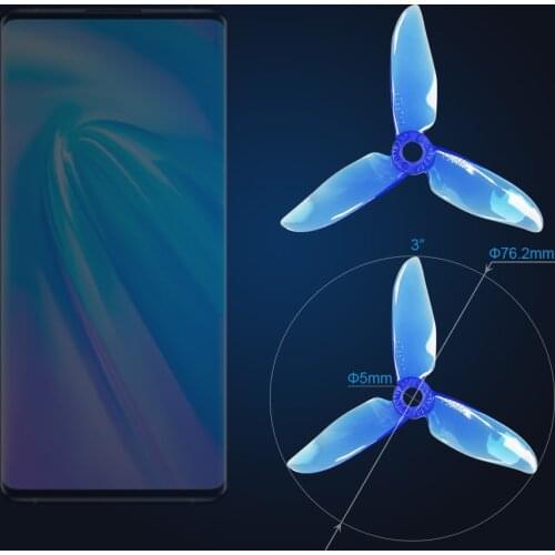 6/12 Pairs DALProp Cyclone T3056C 3056 3x5.6 3 Inch Crystal Blue Color Version 3-Blade Propeller for RC Drone FPV Racing Parts