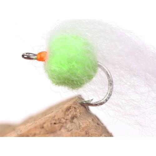 Sport 6PCS Fishing Copper Bead Head Nymph Flies Trout Fishing Bait Single Metal Barbed Hook Artificial Fly Lure Hooks Kits