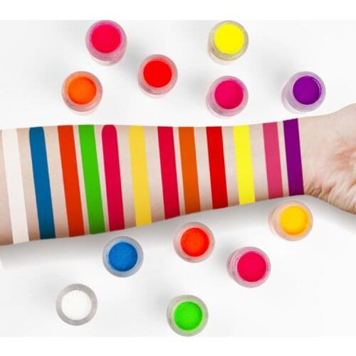 8Pcs Fluorescent UV Pigment Powder Black Light Reactive Luminous Glow in the Dark Resin Pigment Kit Jewerly Making Tool