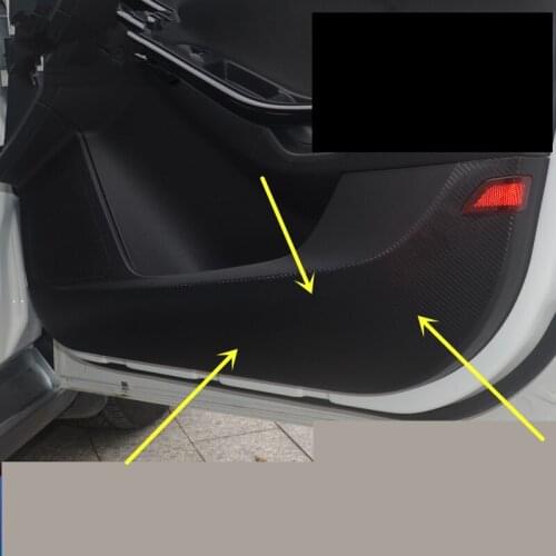 Carbn Fibre Car Anit-Kick Pad For Ford Focus Edge Escort Mondeo Ecosport Kuga 4PCS/SET AB107