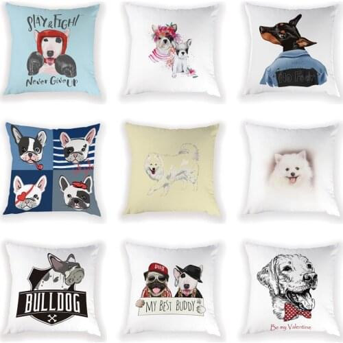Dog Toss Pillow Pug Pillow For Bed Pink Throw Pillows Simple Pillow Cover Sofa Decorative Cushions Decoration Cushion For Chair