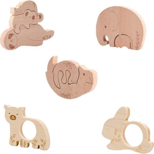 Baby Montessori Toy Wood Cartoon Animals Puzzle Learning Educational Wooden Toys Geometric Shape Puzzles Toys For Children Gifts