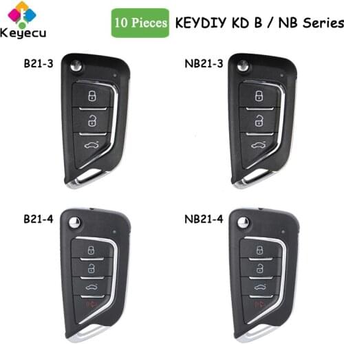 KEYECU 5 Pieces KEYDIY B NB Series B21-3 NB21-3 Button KD Universal Remote Key for KD900 URG200 KD900+ Mini KD KD-X2 Programmer