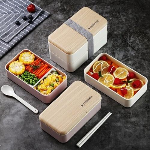 Lunch Box Bento Box Meal Box 1.2 L Student Office Microwave Plastic Compartment Lunch Box