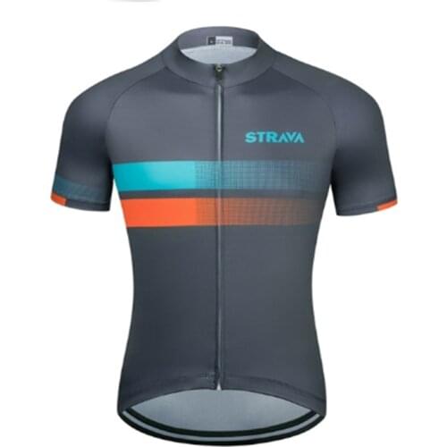 STRAVA 2021 New Men‘s Custom Wholesale Breathable Cycling Jersey， Bicycle Wear For Professional Cyclists Short Sleeve Shirt