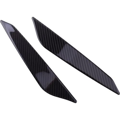 1 Pair Gear Shift Side Sticker Center Console Panel Cover Trim Carbon Fiber Black Fit for Audi A4 B9 2019 2018 2017