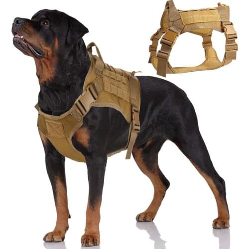 Nylon Tactical Dog Harness German Shepherd Pet Dog Harness Vest Bungee Dog Leash Harness For Small Large Dogs German Shepherd