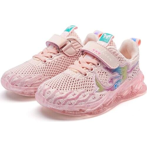 2021 Summer New Girls Sports Shoes Cute Cartoon Fashion Childrens Shoes Single Net Trend Childrens Shoes