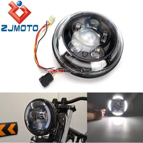 Motorcycle 12V Front 100W Headlight LED Assembly Hi/Lo Beam Running Lamp For 2016 - 2018 Scrambler Icon Sixty2 Urban Enduro