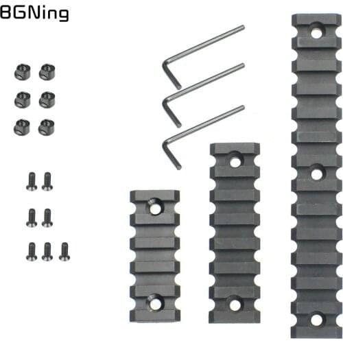 BGNing 1lot 2.25" 3" 5" Rail Scope Mount Strip Bar for 20mm Rail Adapter Military Tactical Base for Hunting Shooting Accessories