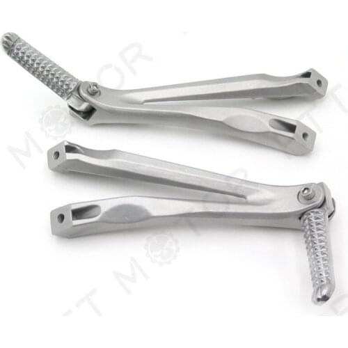Aftermarket Free shipping Potorcycle Parts Silver Rear Passenger Foot Pegs Bracket Fit For Yamaha Yzf R1 2004-2008