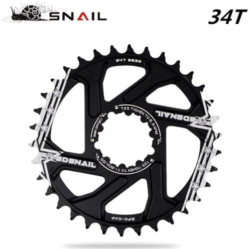 SNAIL Bicycle Chain Ring GXP 1mm Offset Round 32T 34T 36T 38T 40T For X9 X0 XX1 MTB Bike Chainwheel Tooth Plate