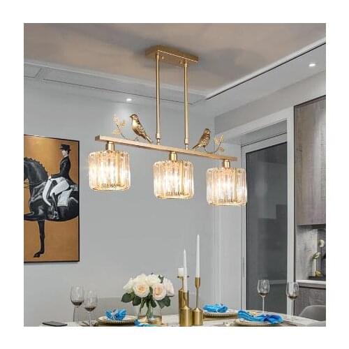 Modern chandelier Sputnik lamps semi-embedded ceiling lamp brushed antique gold lighting crystal Nordic home decoration