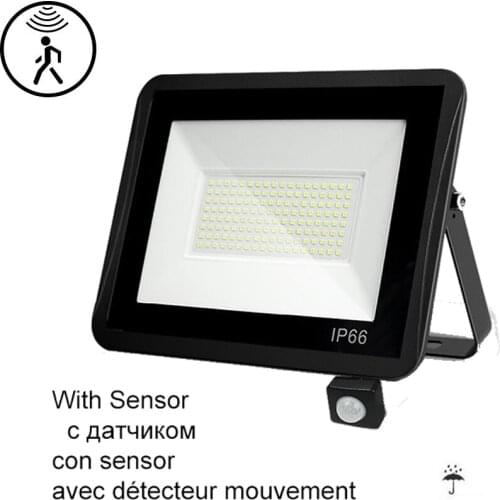 220V 10-100W LED FloodLight Spotlight Exterior Street wall reflector PIR Motion Sensor Light LED Energy light Waterproof Yard Pa