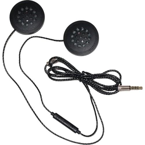 Motorcycle Helmet Headset 3.5mm Jack Wired Earphones Music Headphones with Handsfree for Motorbike Rider