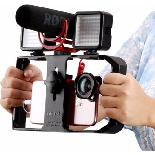 U-Rig Pro Smartphone Video Rig w 3 Shoe Mounts Filmmaking Case Handheld Tripod Mount Stand photography accessories