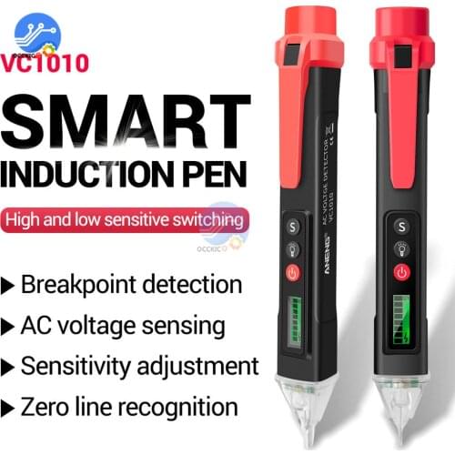 VC1010 Voltage Detector Intelligent Non-contact Pen AC Tester Meter Tester Pen Electric Indicator LED Sensor Volt Current Tester