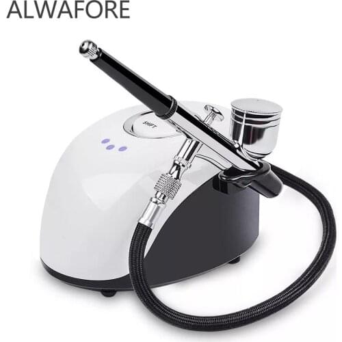 Air Compressor Kit Air-Brush Paint Spray Gun Airbrush For Nail Art Tattoo Craft Cake Nano Fog Mist Sprayer