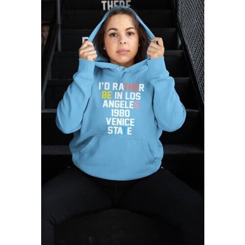 Angemiel Wear İ Would Rather Los Angeles Blue Women 'S Hooded Sweatshirt
