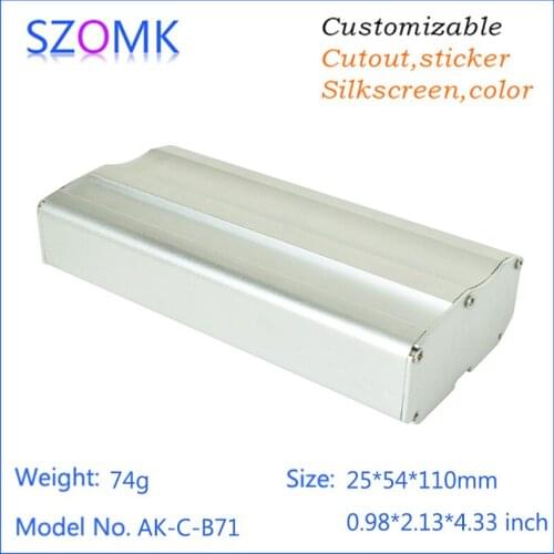 1pcs/lot SZOMK silver aluminum case for electronics and electronic component made in China 25*54*110mm
