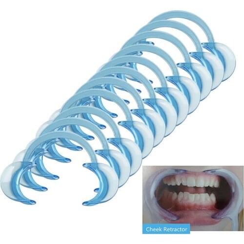 10pcs 3 Sizes Reusable C Type Dental Dentist Mouth Opener Lip Cheek Retractor Health Care Whitening Cheeks Retractor