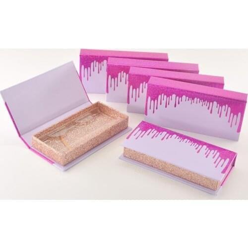 100/pack Wholesale custom logo eyelash box 25mm False Eyelashes Packaging Box Lash Boxes Fake 3D Mink Lashes empty Case IN US