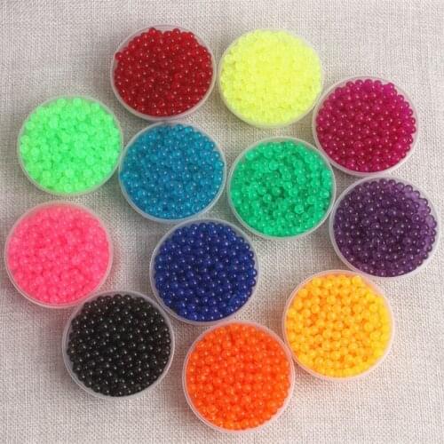 200pcs/bag Water sticky bead refill pack Pure crystal transparent Crystal Bead Craft Water Spray Art Children DIY Gift 12 Colors