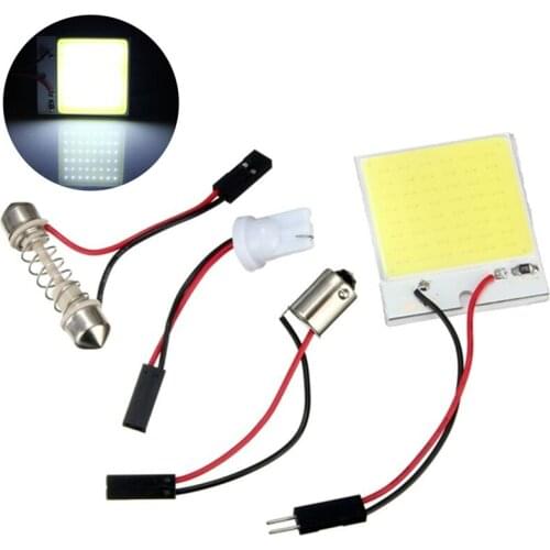 48SMD Car COB LED Panel T10 COB Chip Festoon Dome Panels Interior Reading Light