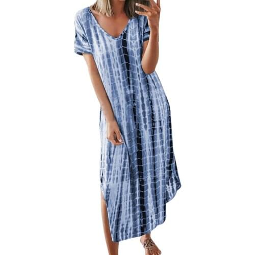 5XL Plus Size Summer Women Long Dress V-Neck Short Sleeve Dress Loose Elegant Dress Casual Ladies Streetwear Dresses Vestidos