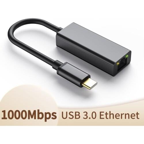 USB C Ethernet Adapter USB Type C to 10/100/1000M RJ45 Lan Adapter For MacBook Pro Huawei P30 USB C Network Card Converter