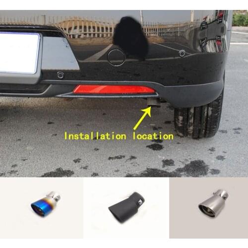 Car stickers muffler exterior back end pipe dedicate exhaust tip tail outlet ornament 1pcs For Citroen Chevrolet SRIL 2012-2018