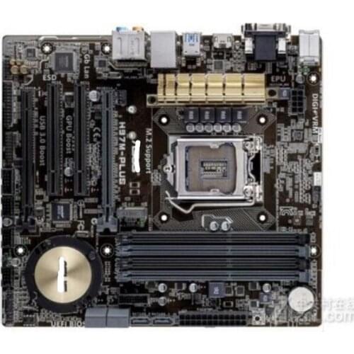 USED desktop motherboard H97M-PLUS DDR3 LGA 1150 motherboard Solid-state integrated USB3,0 SATA3 PCI-E 3.0 mainboard