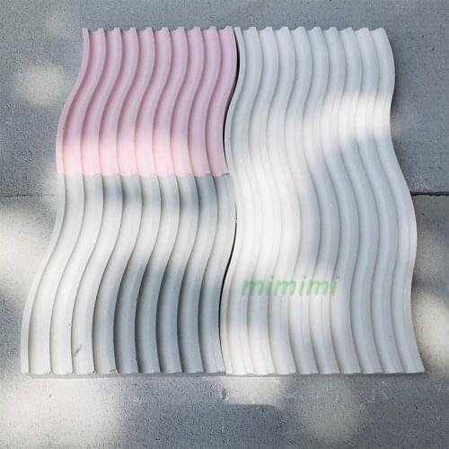 Large And Small Wave Board Concrete Silicone Mold Base Tray Mold Coaster Mold Cement Clay Epoxy Resin Clay Mold