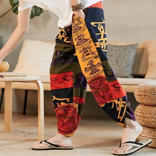 Leaves Print Streetwear Mens Harem Pants Plus Size 5XL Hip Hop Casual Male Track Pants Big Size Joggers Trousers Men Pants