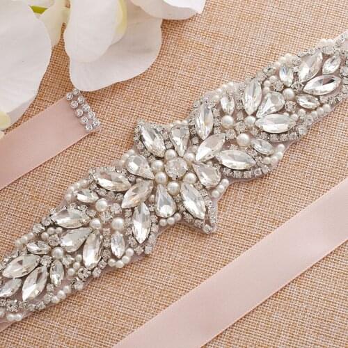 Black cinto novia Rhinestone Wedding Bridal Belts and Sashes Clear Crystal Bridal Belt for Wedding Dress B33