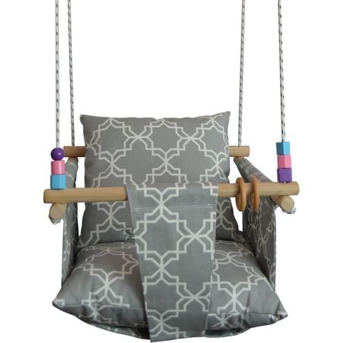 Berra Life Baby Swing Ceiling Hanging Baby Hammock Home Type Swing Mosaic Pattern