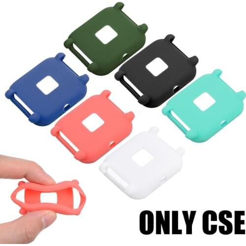 For Huami Amazfit Bip Youth Watch Colorful Soft TPU Silicone Frame Protective Case Cover Shell Watachband Accessories Coque Capa