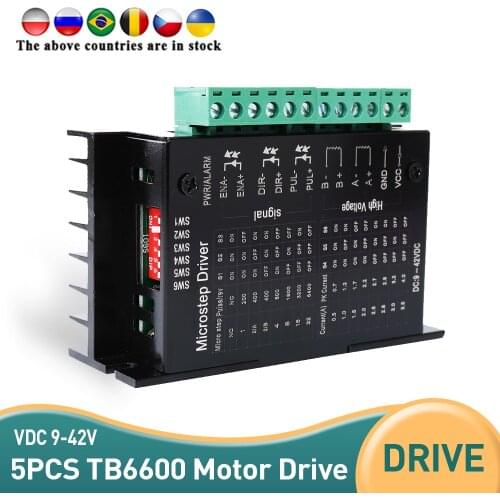 5pcs Nema 17/23 driver TB6600 upgrade S109AFTG stepper driver step 42/57/86 32 segments upgraded 4.0A 42VDC