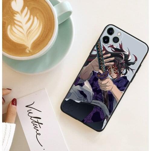 Kokushibo demon slayer For IPhone Se 6 6s 7 8 Plus X XR XS 11 12 Mini Pro Max Glass TPU Soft Silicone Phone Case Cover Shell
